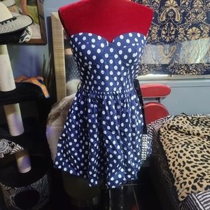 1950s style polka dot dress
